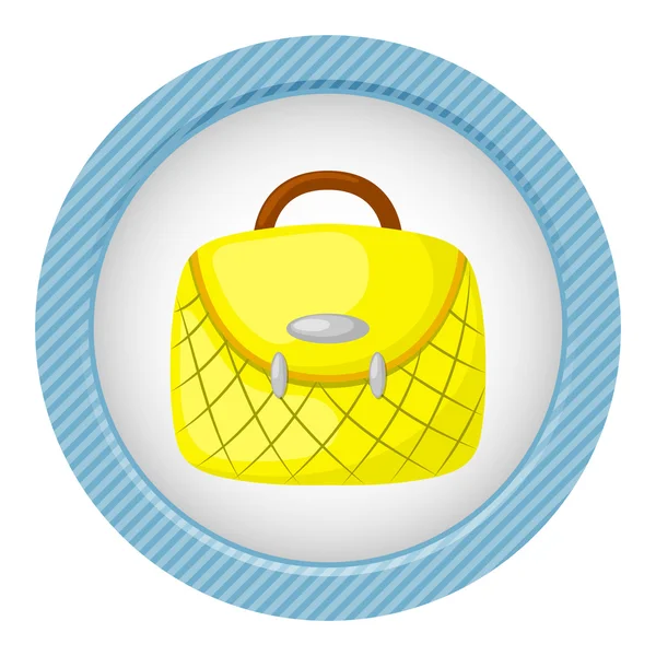 Bolso de mujer icono colorido — Vector de stock