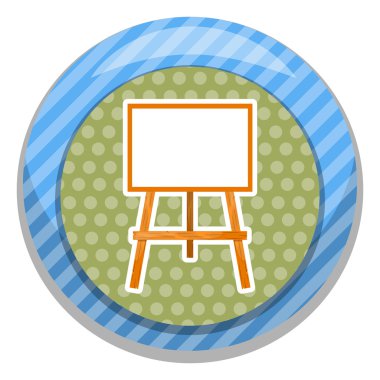 Boş tuval ile ahşap sehpa.