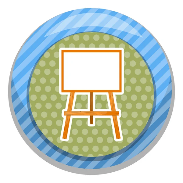 Boş tuval ile ahşap sehpa.