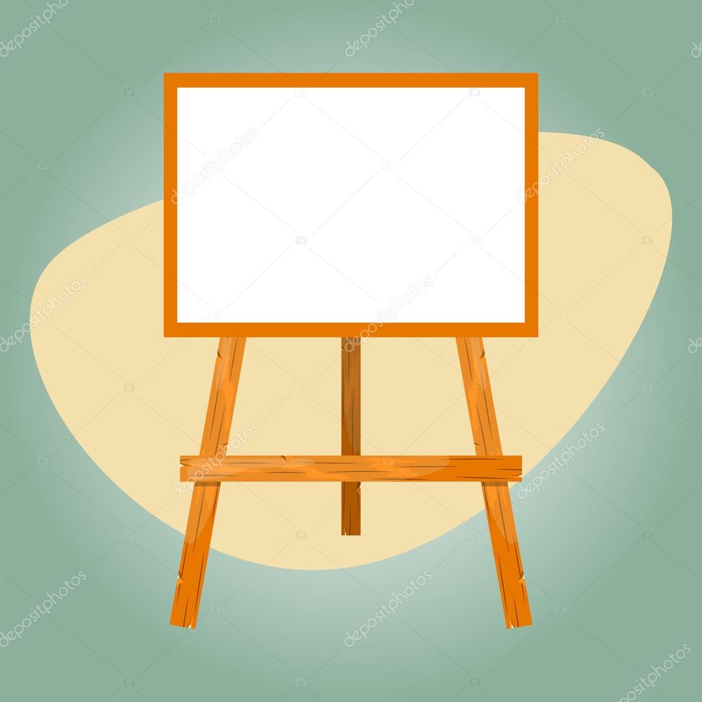 Free Vectors  wooden canvas, painting stand
