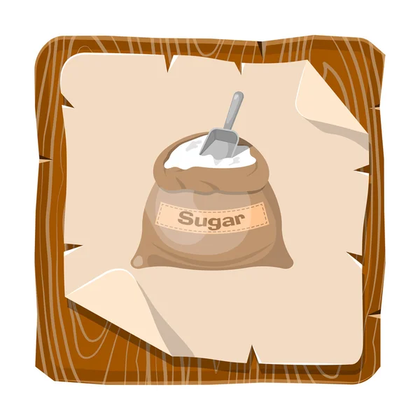 Icono bolsa de azúcar — Vector de stock