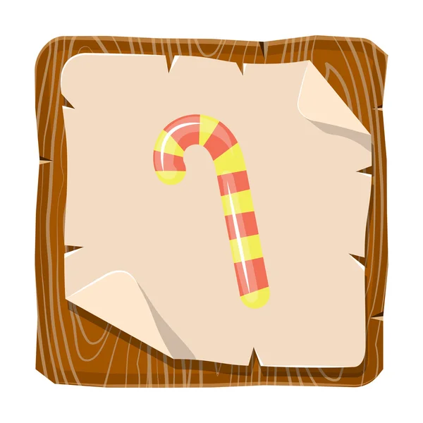Icono de bastón de caramelo — Archivo Imágenes Vectoriales