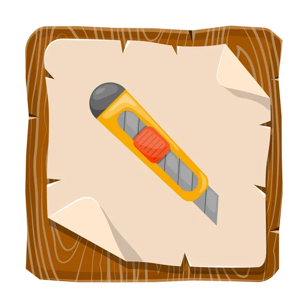 Cortador icono colorido — Vector de stock