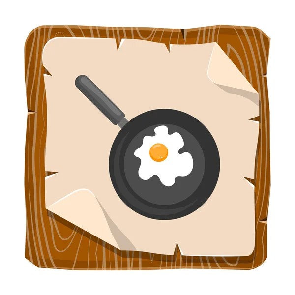 Ilustración vectorial de tortilla. Icono de estilo plano diseñado . — Vector de stock