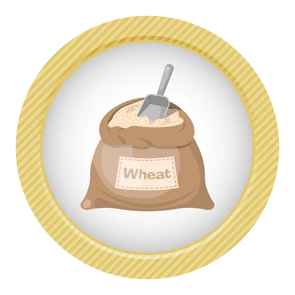 Icône sac de blé — Image vectorielle