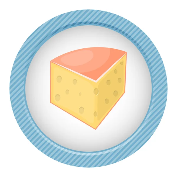 치즈 다채로운 아이콘 — 스톡 벡터