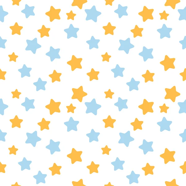 Patrón estrella en colores azul y naranja — Vector de stock