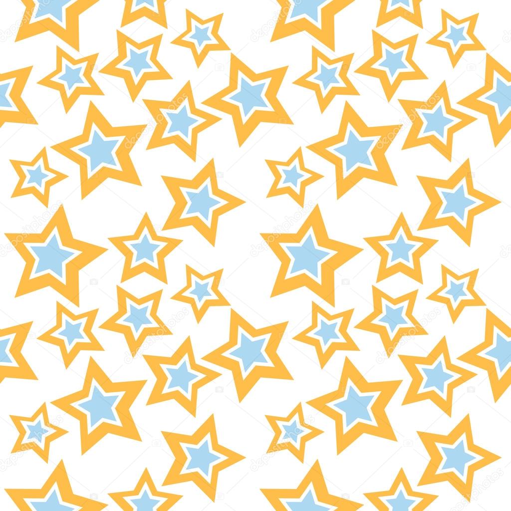 Star pattern in blue and orange colors