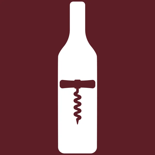Векторная иллюстрация бутылки вина на бордовом фоне — стоковый вектор