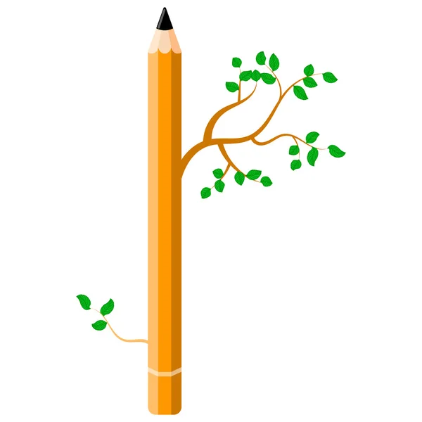 Vektor illustration av penna på vit bakgrund — Stock vektor