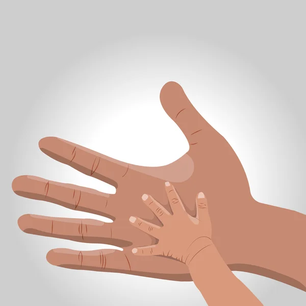 Illustration vectorielle de la main des pères — Image vectorielle