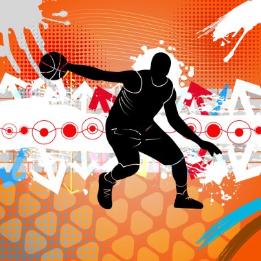 İllüstrasyon ile basketbol siluet