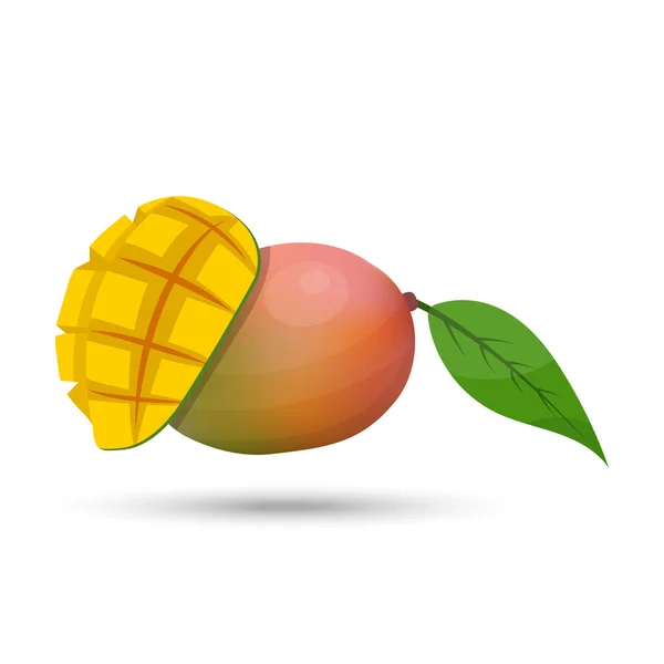 Векторное манго на белом фоне — стоковый вектор