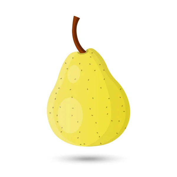 Single vector pear on white background — Stock Vector