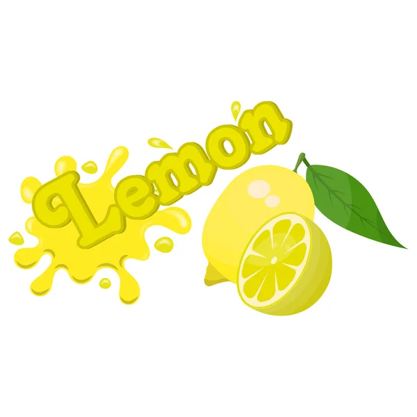 Spruzzi di limone vettoriale — Vettoriale Stock