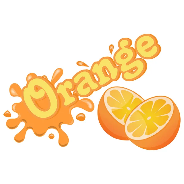 Spruzzo arancione colorato vettoriale — Vettoriale Stock