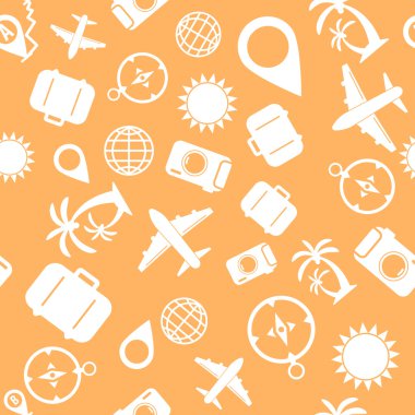 Dikişsiz turuncu desen seyahat