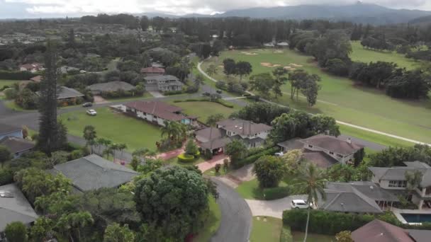 Sousedství Country Club Golfové Hřiště Kondominium Kauai Hawaii — Stock video