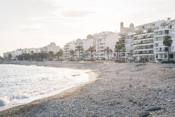 스페인 코스타 블랑카 해안과 신당에서 수있는 2020 허리케인 글로리아 다음으로 — 스톡 사진