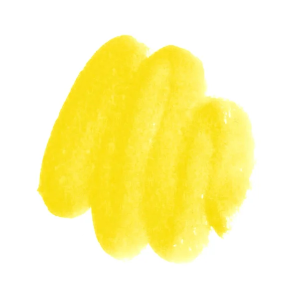 Lindamente Forma Pincelada Aquarela Amarela Adequado Para Decoração Fundos Abstratos — Fotografia de Stock