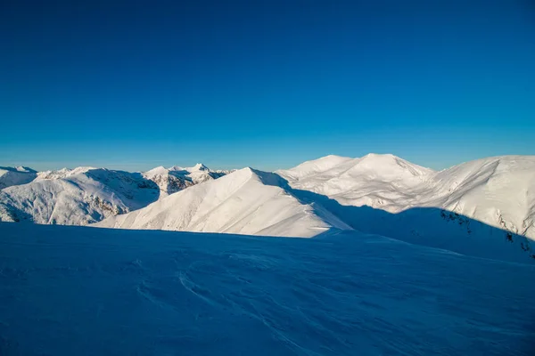 Hermoso Paisaje Montaña Invierno Día Frío Gran Altitud — Foto de Stock