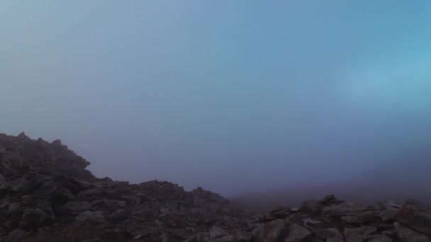 Verbazingwekkende Tijdaap Met Wolken Gevormd Hogh Breedte Bergen — Stockvideo