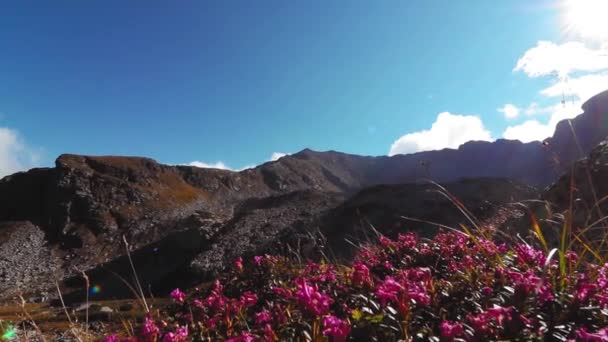 Impresionante Paisaje Montaña Gran Altitud Durante Otoño — Vídeos de Stock