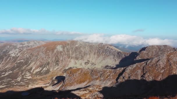 Prachtig Berglandschap Grote Hoogte Tijdens Herfst — Stockvideo