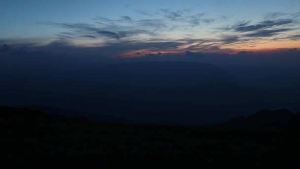 Закат Горы Большой Высоты Летом — стоковое видео
