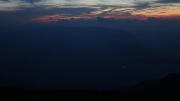 Belo Pôr Sol Montanha Alta Altitude Verão — Vídeo de Stock