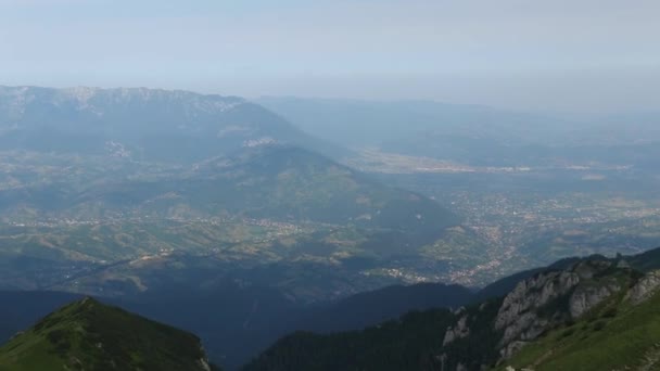 Καταπληκτικό Ορεινό Τοπίο Από Μεγάλο Υψόμετρο Καλοκαίρι — Αρχείο Βίντεο