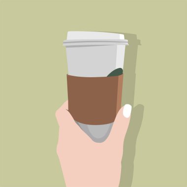 Bir fincan kahvenin vektör çizimi