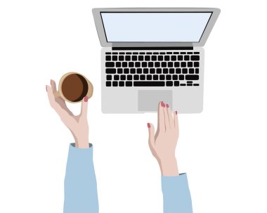 İş yeri / Serbest İşverenin Vektör İllüstrasyonu