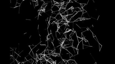 Plexus fantezi teknolojisi ve mühendislik geçmişi ve beyaz üzerine orijinal organik hareket. Hareket grafikleri, teknoloji, bilgisayar ağları, sosyal medya, iş büyüme kavramları vs..