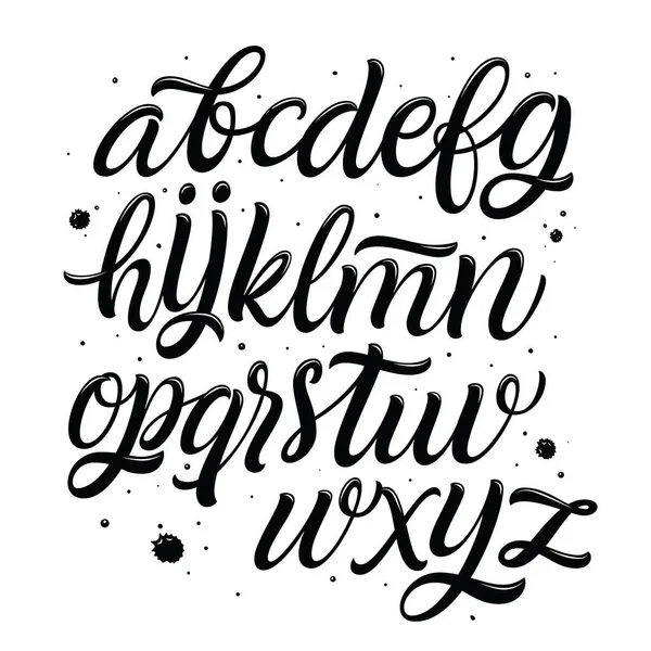 Вектор Намальований Вручну Алфавіт Ізольовано Білому Тлі Кисть Розмальована Літерами — стоковий вектор