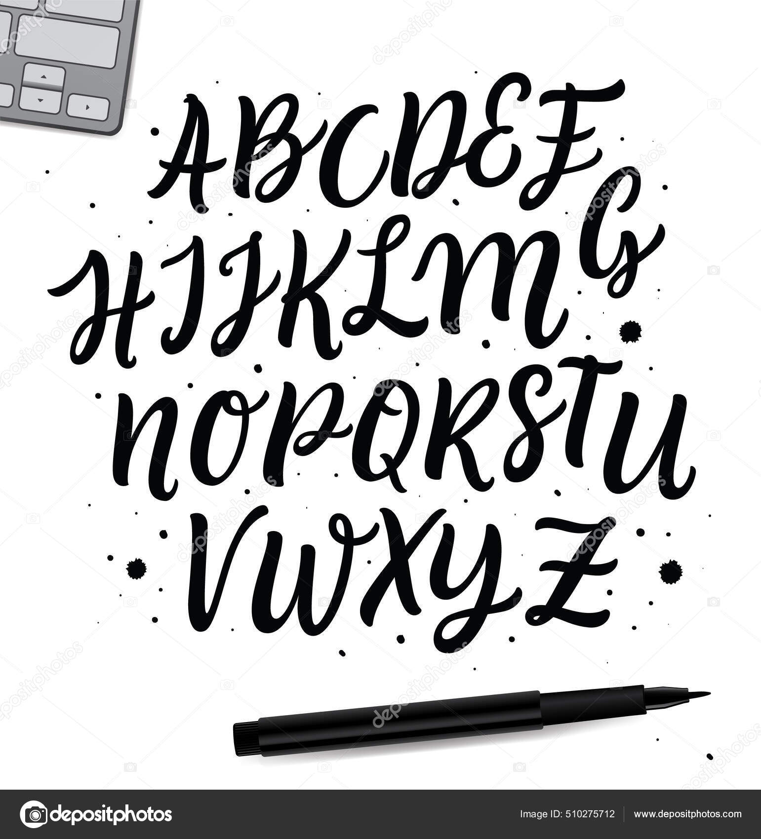 Alfabeto Vetorial Letras Tipografia Para Desenhos Logo Cartaz Embalagem  Convite Vetor de stock de ©verywell 510275712, image size:1541x1700