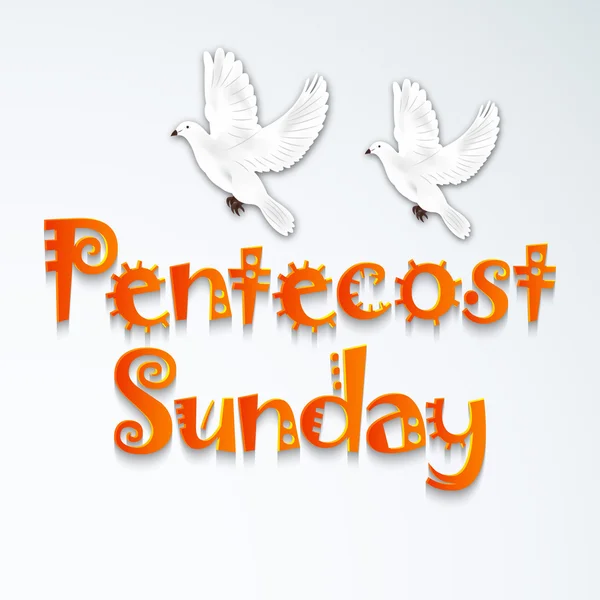 Domingo de Pentecostés Espíritu Santo — Vector de stock