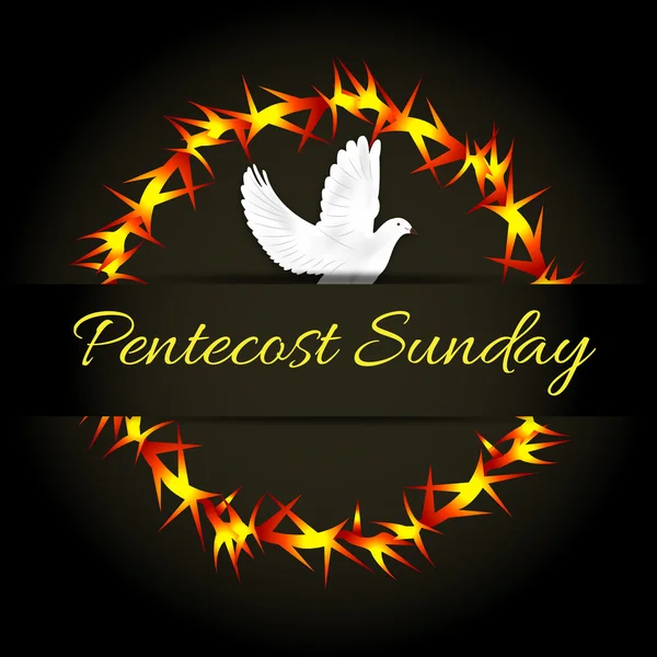 Pentecost Sonntag heiliger Geist — Stockvektor