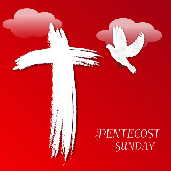 Pentecost Heiliggeisttaube. — Stockvektor