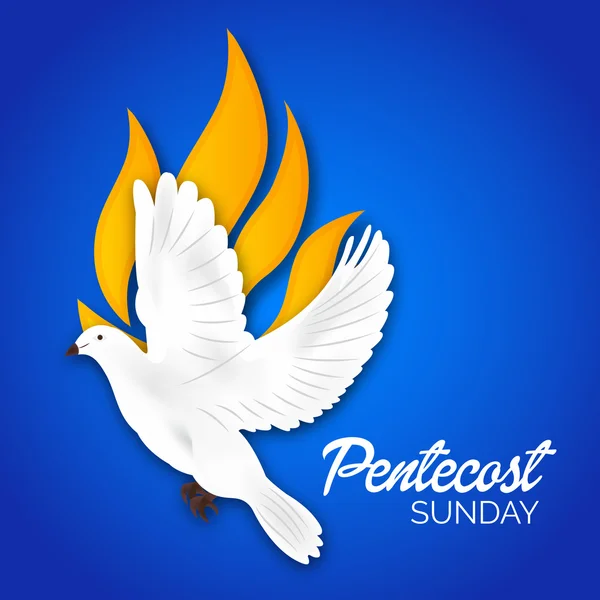 Pentecost Heiliggeisttaube. — Stockvektor