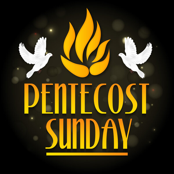 Pentecost Holy spirit dove. Royalty Free Stock Vectors