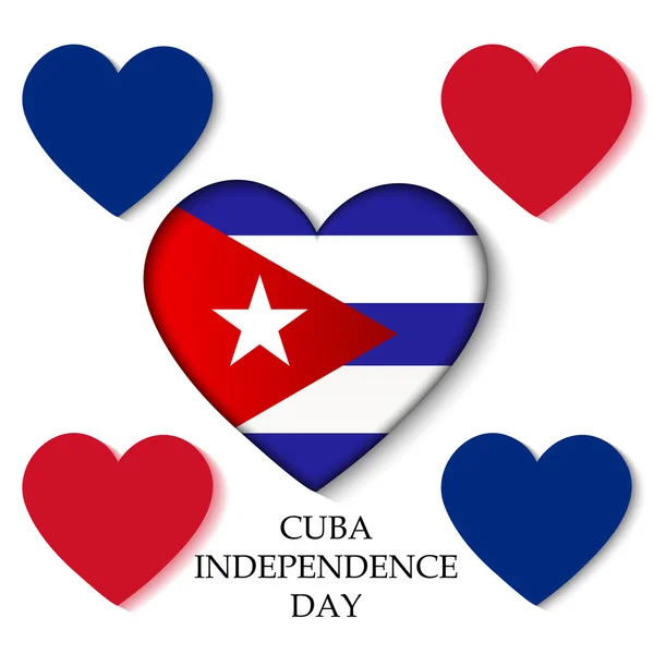 Jour de l'indépendance de Cuba . — Image vectorielle