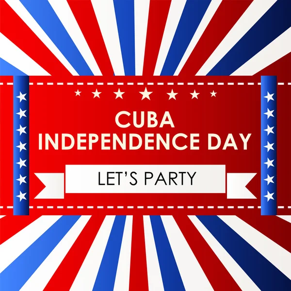 Jour de l'indépendance de Cuba . — Image vectorielle