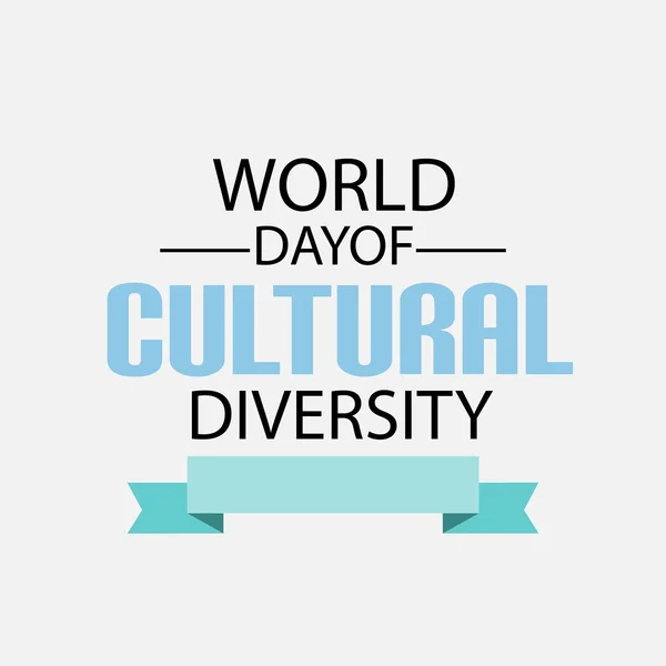 Journée mondiale de la diversité culturelle . — Image vectorielle