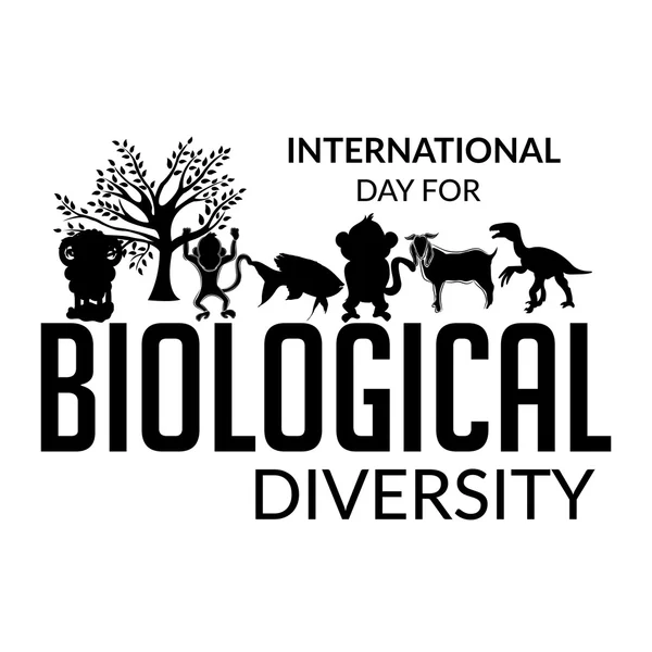 Uluslararası biyolojik çeşitlilik günü — Stok Vektör