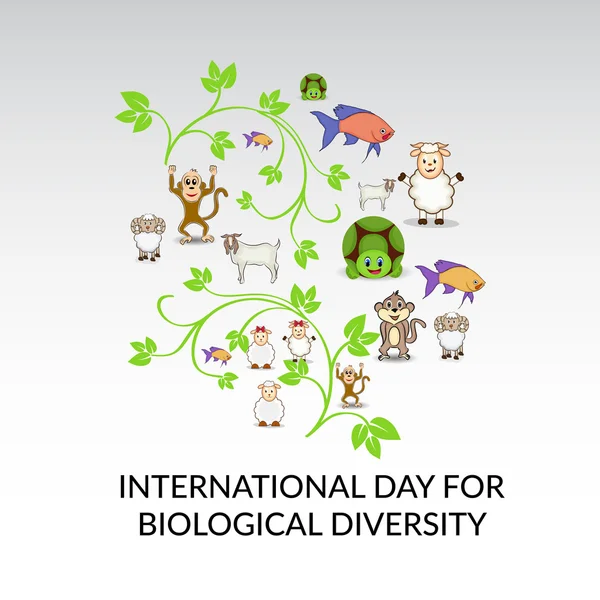 Dia internacional de diversidade biológica — Vetor de Stock