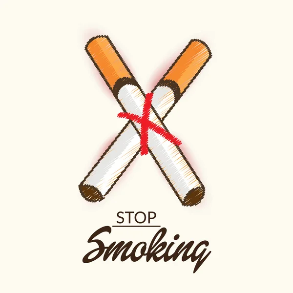 세계 없음-담배 일 — 스톡 벡터