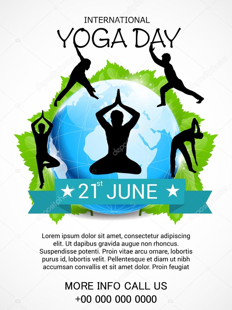 Vector illustration of international yoga day.