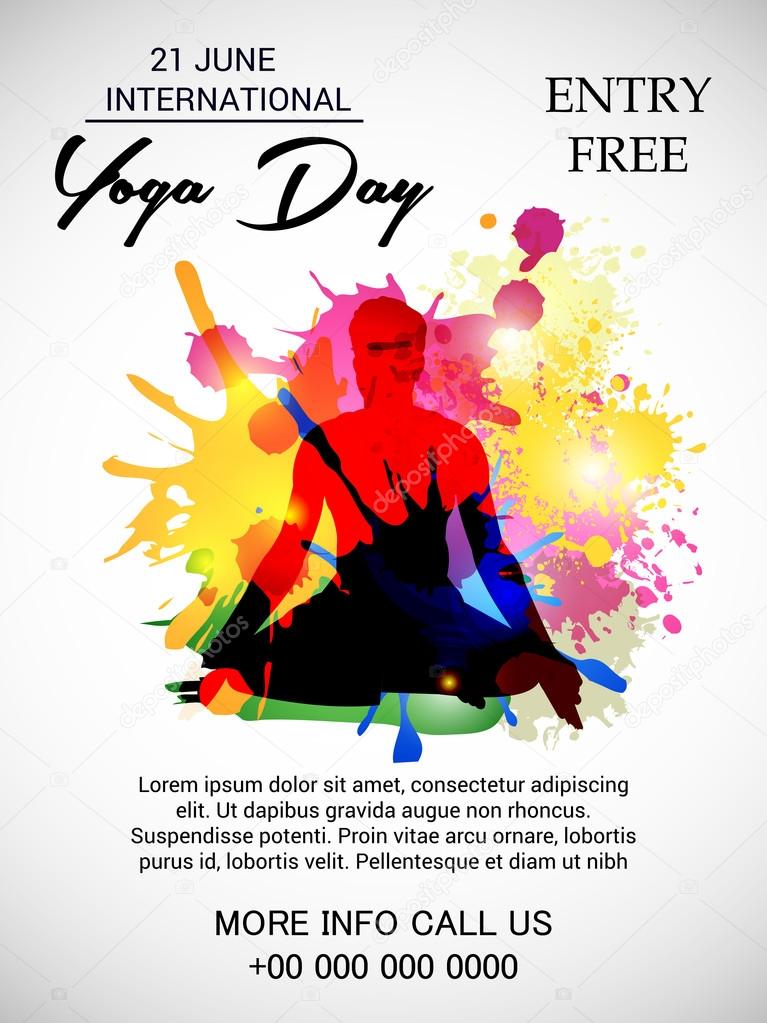 Vector illustration of international yoga day.