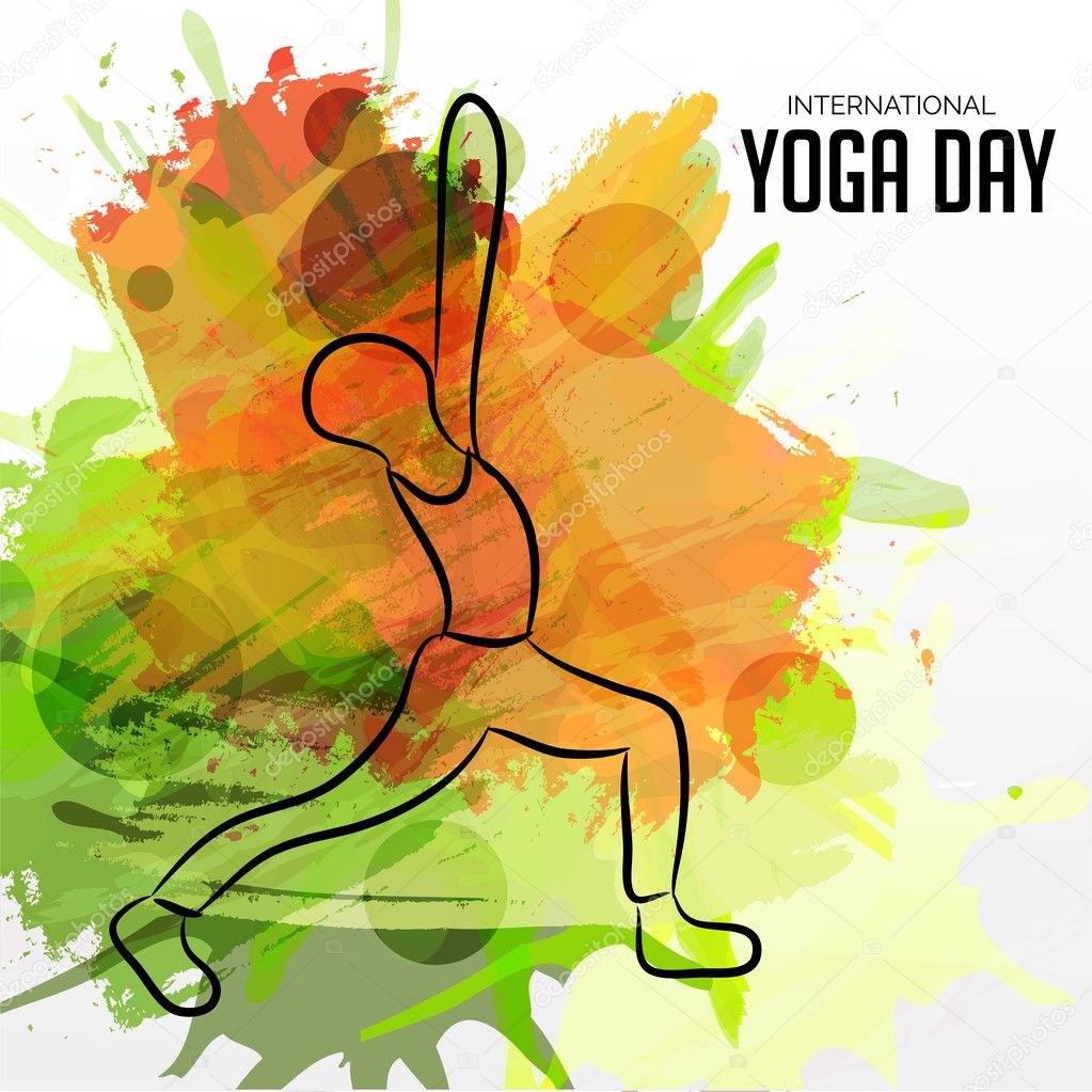 Vector illustration of international yoga day.